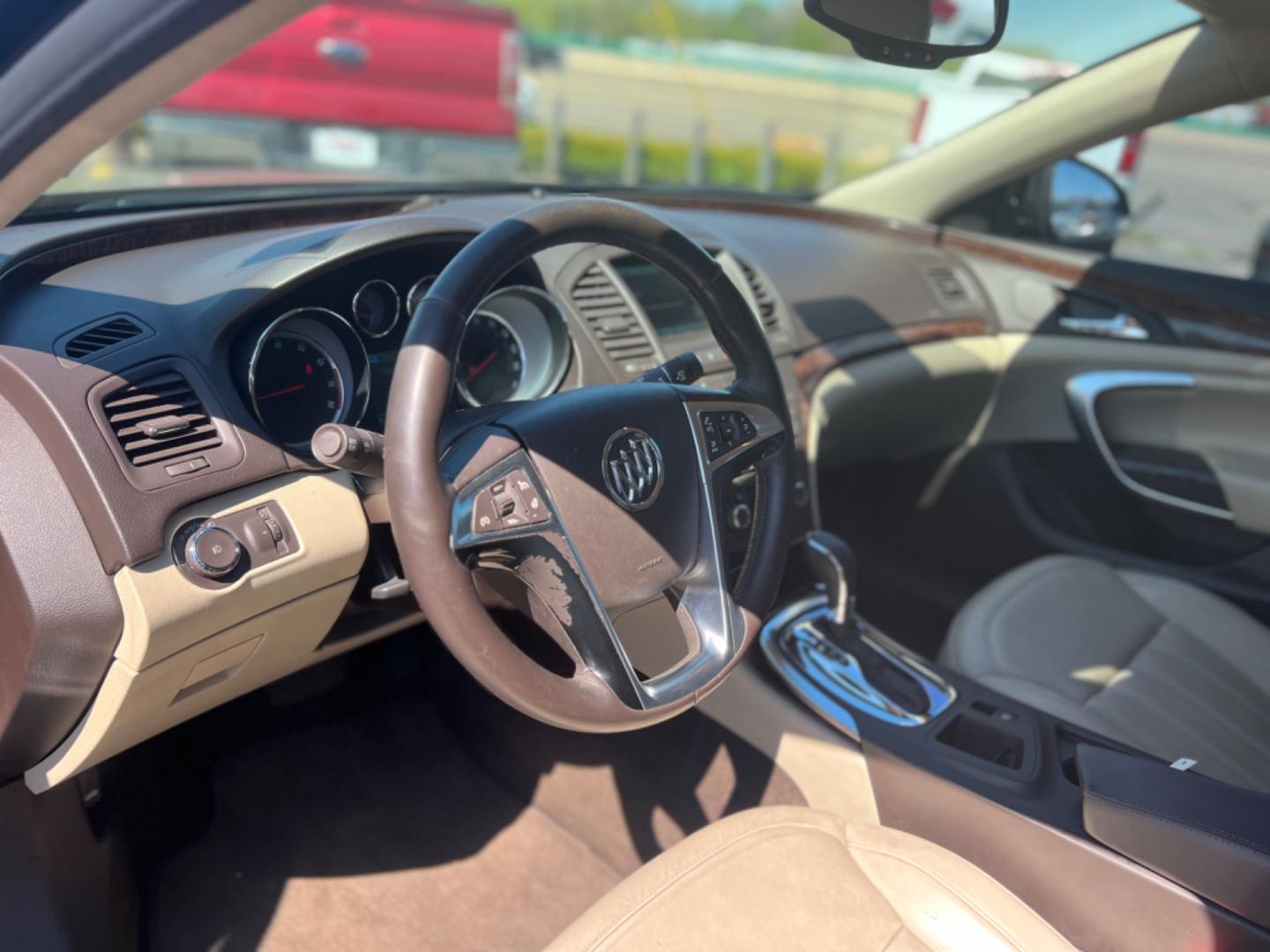 2013 BLACK Buick Regal Turbo Premium 1 (2G4GS5EV0D9) with an 2.0L L4 DOHC 16V TURBO engine, 6-Speed Automatic transmission, located at 420 I-35E, Lancaster, TX, 75146, (469) 297-4144, 32.593929, -96.823685 - Photo#1